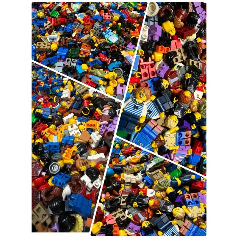 【台中翔智積木】LEGO 樂高 城市 人偶補充 隨機人偶 頭 身體 腳 各一 無配件-細節圖2