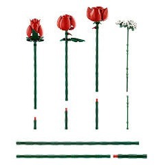 【台中翔智積木】LEGO 樂高 10328 玫瑰花束 Bouquet of Roses 紅色 玫瑰花 情人節-細節圖4