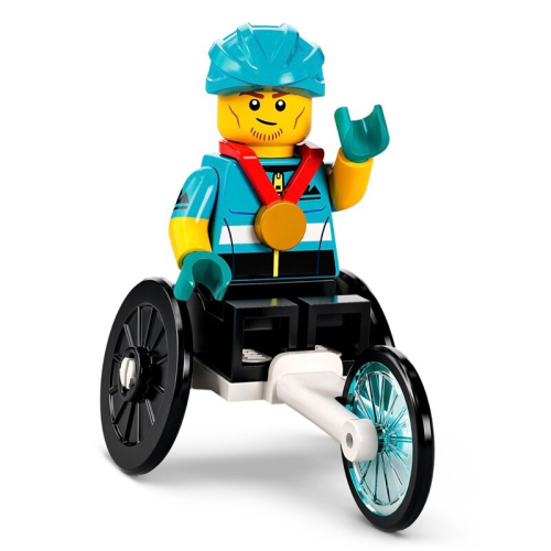 LEGO 樂高 71032 第22代人偶包 12號 輪椅賽車手 全新剪小孔確認
