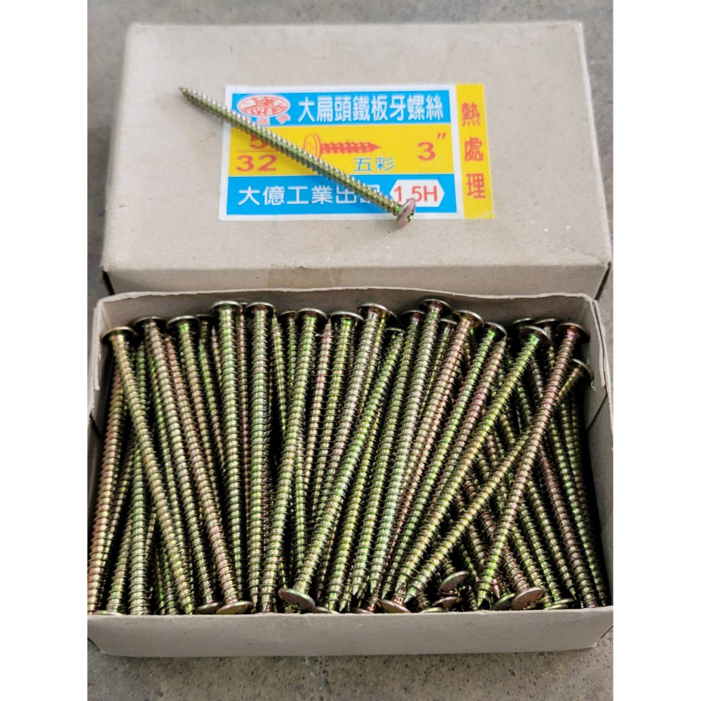 (巧雲家) 鐵板牙螺絲釘 盒賣 螺絲頭 水泥 螺絲釘 十字 釘 大扁頭 板牙 鐵 螺絲 水泥釘 木工釘 螺絲-細節圖10