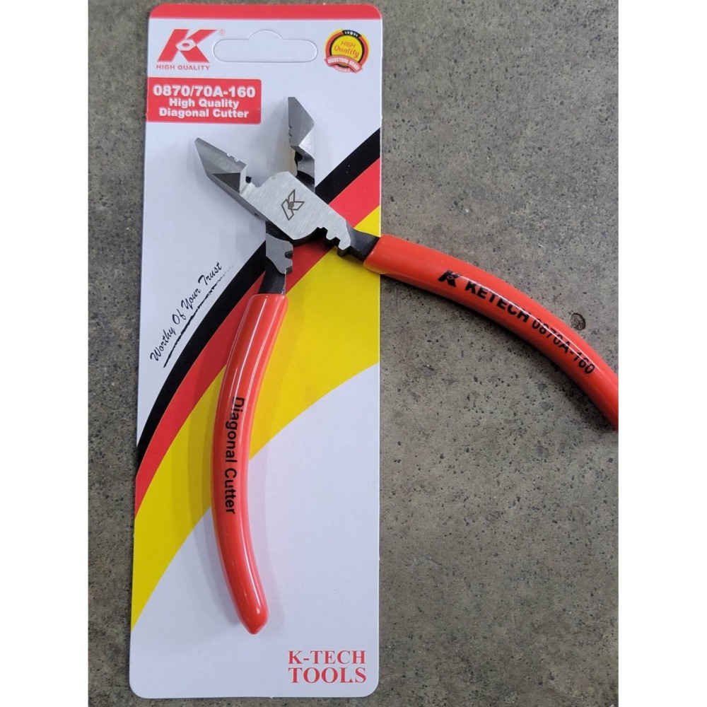 (巧雲家) KNIPEX 6＂斜口鉗 附壓著 斜嘴鉗 鉗子 日式斜口鉗 日式電工斜口鉗 0870A160 K牌-細節圖3