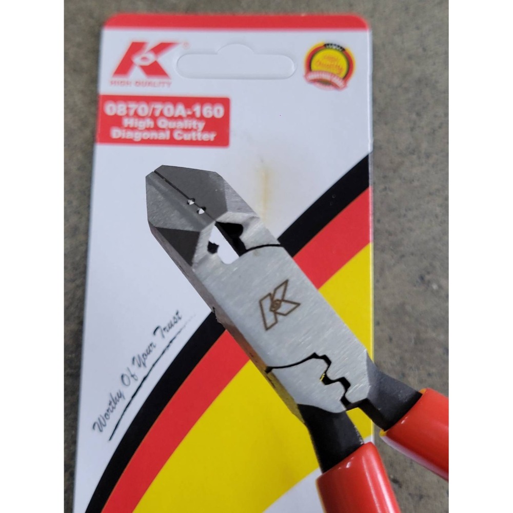 (巧雲家) KNIPEX 6＂斜口鉗 附壓著 斜嘴鉗 鉗子 日式斜口鉗 日式電工斜口鉗 0870A160 K牌-細節圖5