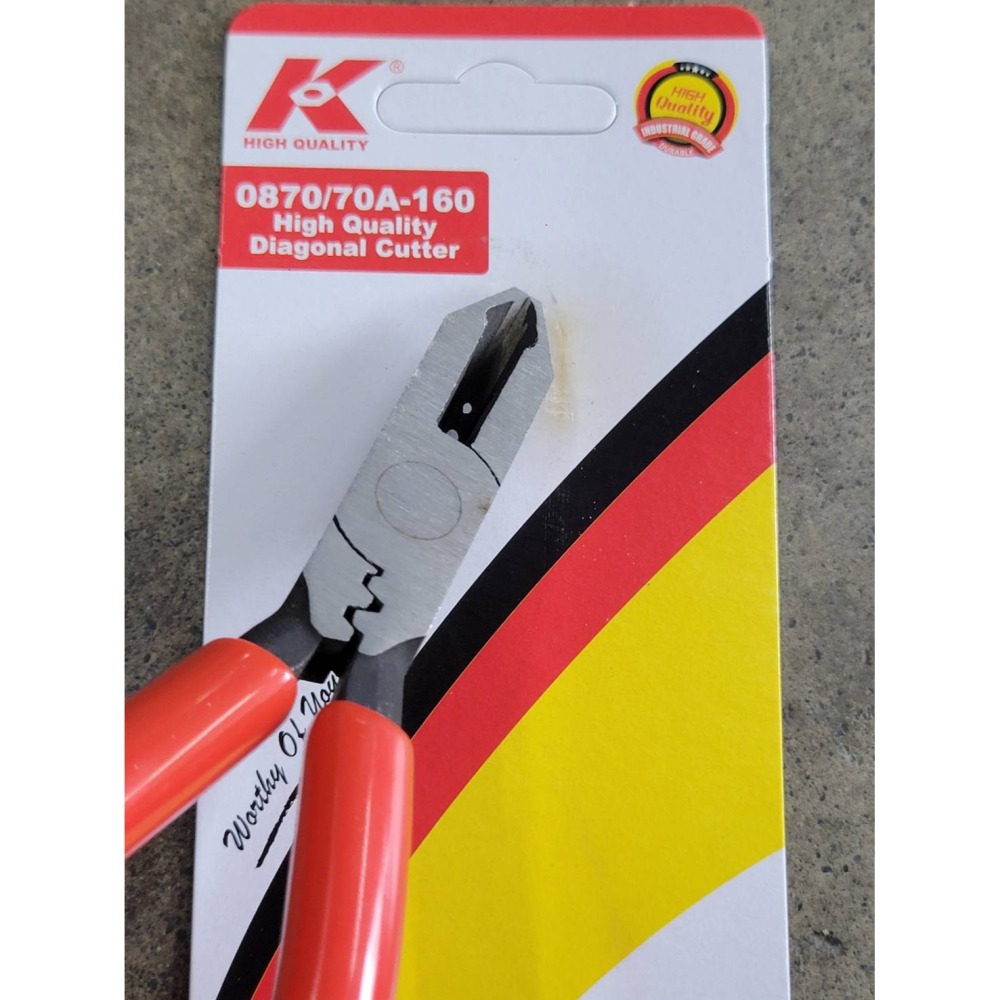 (巧雲家) KNIPEX 6＂斜口鉗 附壓著 斜嘴鉗 鉗子 日式斜口鉗 日式電工斜口鉗 0870A160 K牌-細節圖6