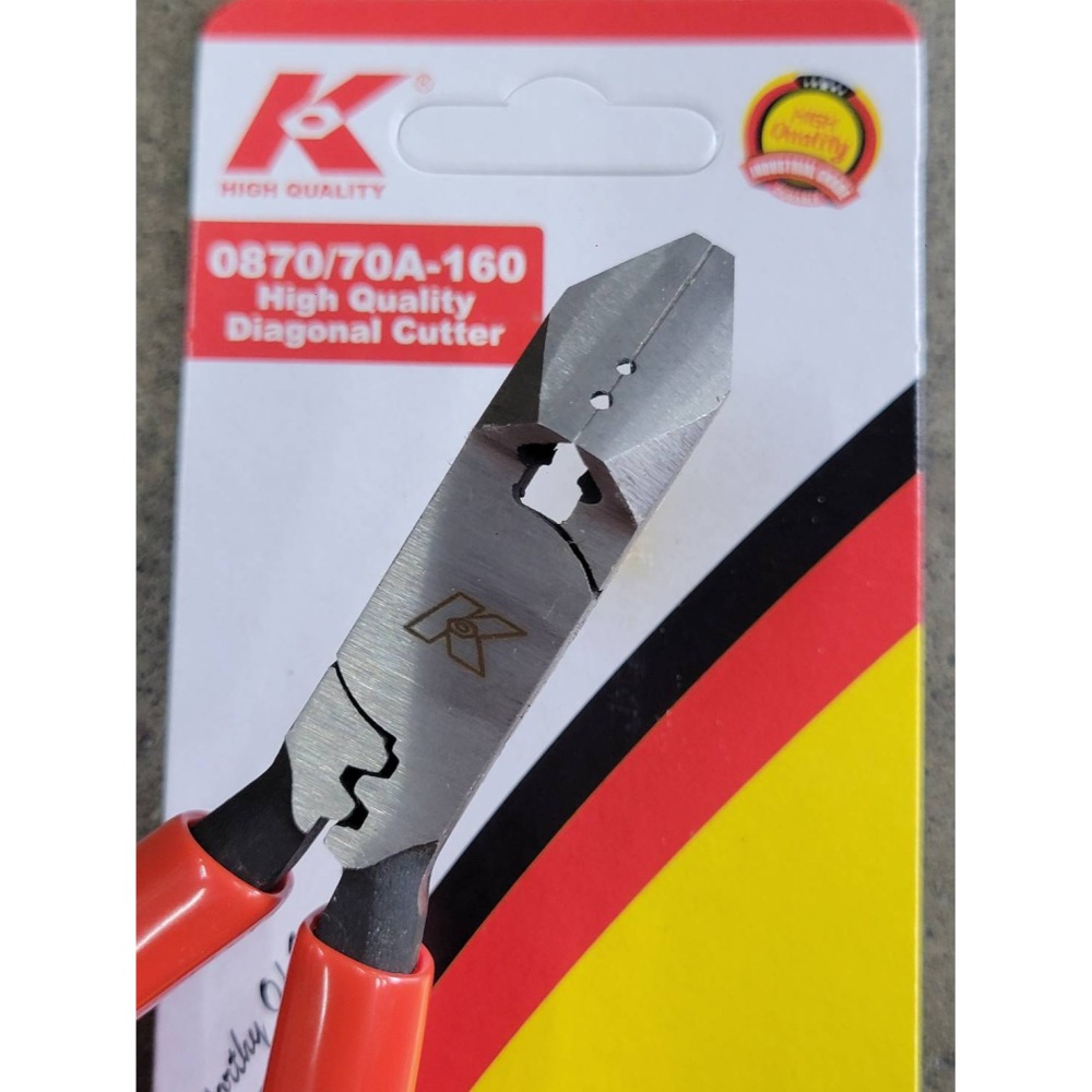 (巧雲家) KNIPEX 6＂斜口鉗 附壓著 斜嘴鉗 鉗子 日式斜口鉗 日式電工斜口鉗 0870A160 K牌-細節圖7