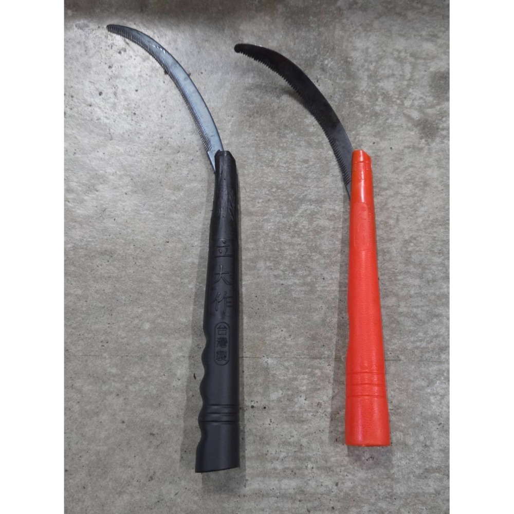 (巧雲家) PVC柄禾刀 短彎 短直 長彎 長直 鐮刀 割草鐮刀 園藝用 農用鐮刀 園藝鐮刀 割草用-細節圖2