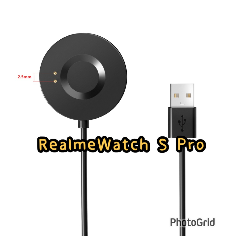 Realme Watch 1 2 2 pro S pro 3 磁吸 充電線 充電器 手錶座充 USB充電線-細節圖5