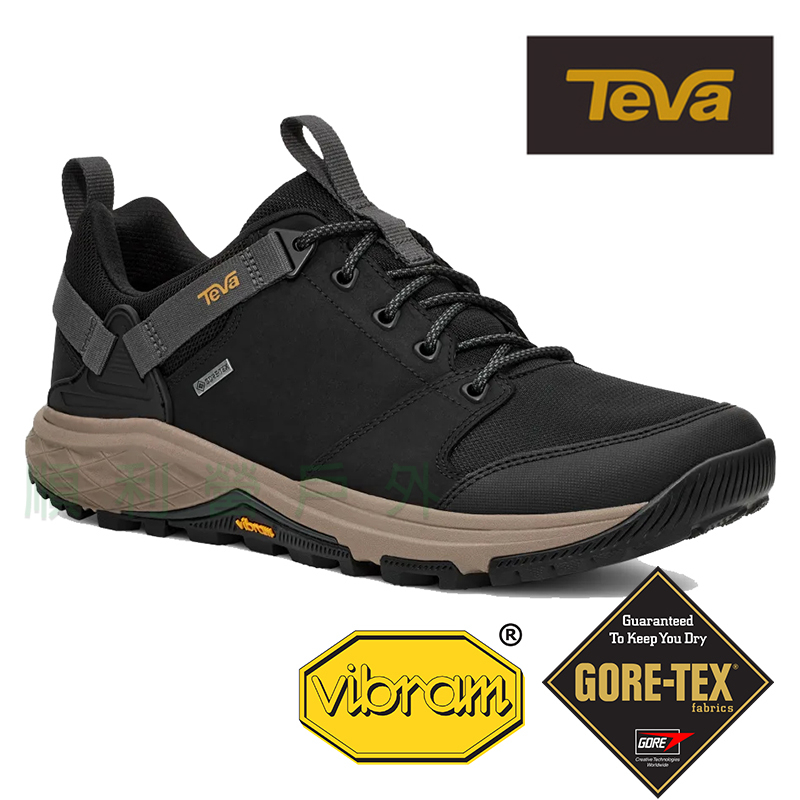 TEVA 男 Grandview GTX Low 低筒防水黃金大底郊山鞋 1134094BCRCL 黑色 登山鞋 防水鞋