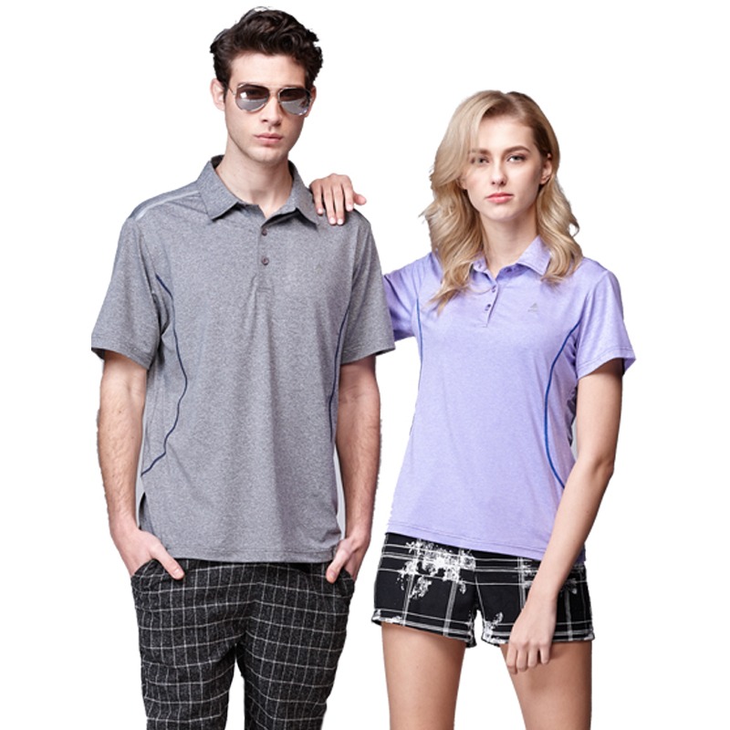 名典 Spar 男吸濕排汗短袖衫 SA107312 灰色 排汗POLO衫 休閒服 工作服 OUTDOOR NICE-細節圖2