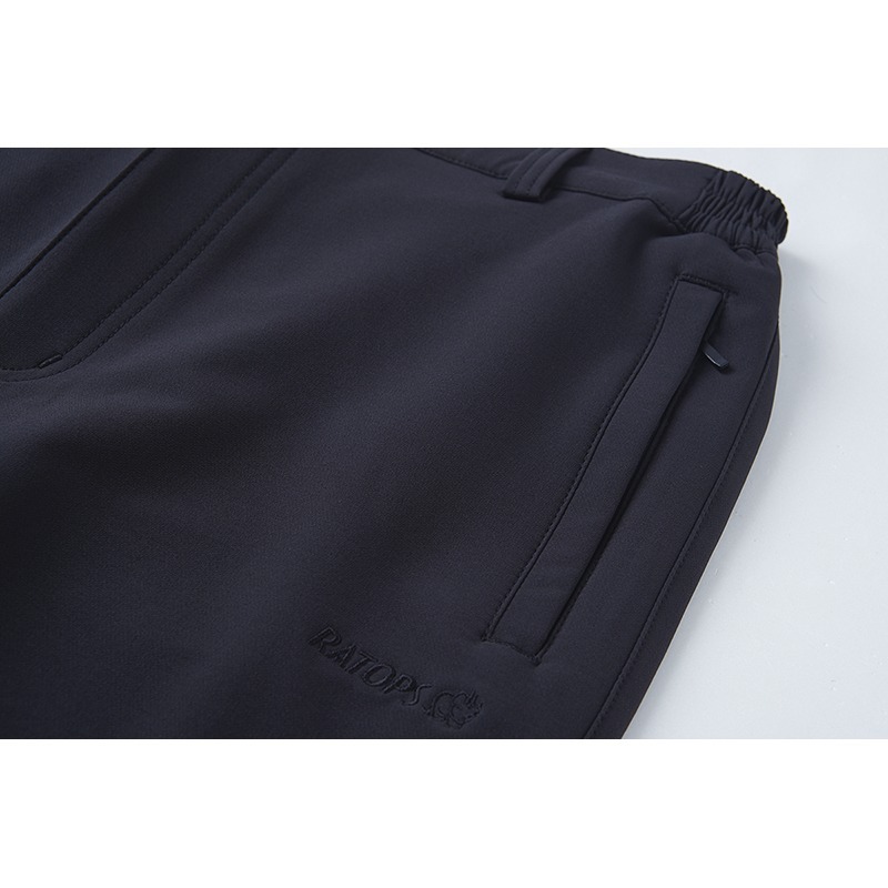 瑞多仕RATOPS 男款彈性保暖長褲 立體側邊剪裁 DA3730 黑色 休閒長褲 平織長褲 OUTDOOR NICE-細節圖5