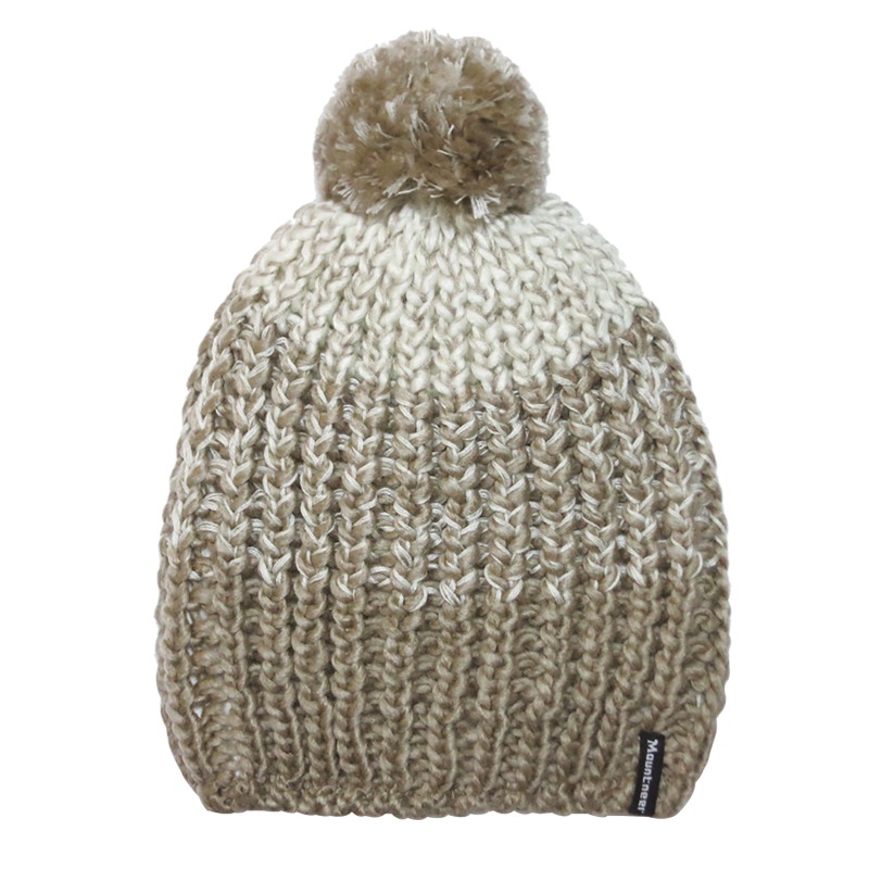 山林MOUNTNEER 保暖針織毛線帽 12H61 黑色 杏色 保暖帽 刷毛帽 毛帽 針織帽 OUTDOOR NICE-細節圖3