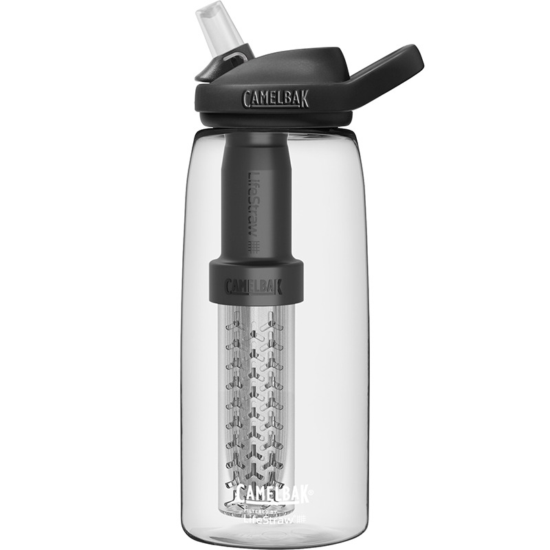 CAMELBAK 1000ml LifeStraw濾心 eddy+多水吸管水瓶RENEW 晶透白 登山水壺 順利營戶外-細節圖2