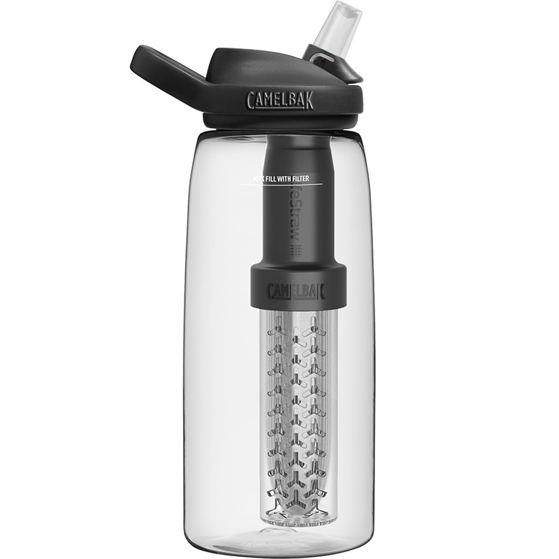 CAMELBAK 1000ml LifeStraw濾心 eddy+多水吸管水瓶RENEW 晶透白 登山水壺 順利營戶外-細節圖4