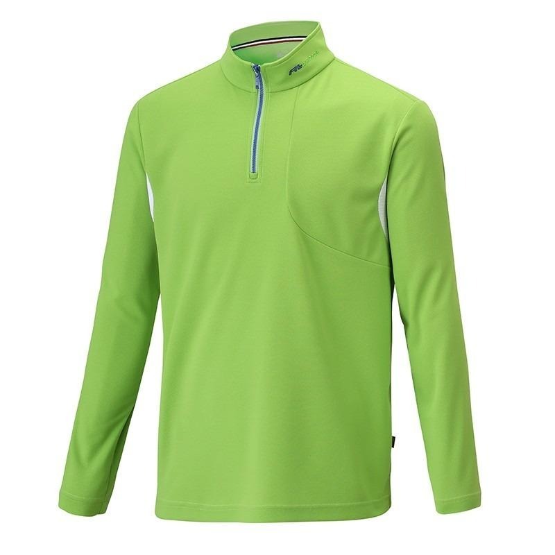 維特FIT 男款COOLMAX 立領長袖上衣 ZS1102 青綠色 排汗衣 長袖防曬衣 OUTDOOR NICE-細節圖2