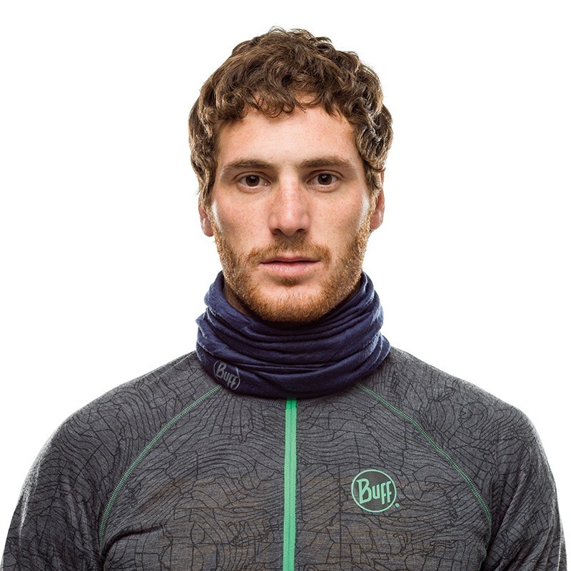 西班牙BUFF 魔術頭巾 舒適素面-美麗諾羊毛頭巾 丹寧素面 108811 圍巾 脖圍 OUTDOOR NICE-細節圖3