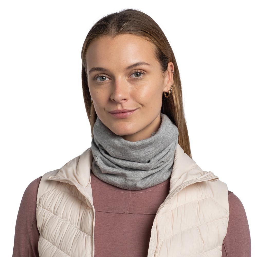 西班牙BUFF 魔術頭巾 保暖織色-美麗諾羊毛頭巾 雲朵白 113023-003 圍巾 脖圍 OUTDOOR NICE-細節圖4