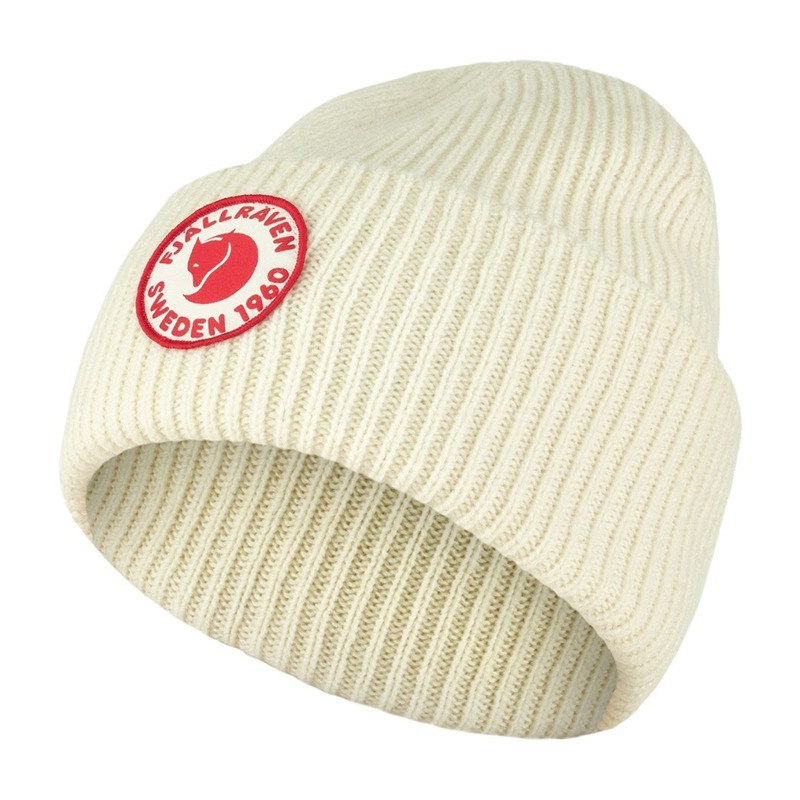 瑞典 FJALLRAVEN 1960 Logo Hat 保暖帽 粉筆白 78142 羊毛帽 OUDTOOR NICE-細節圖2