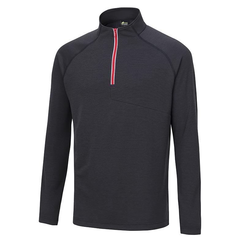 維特FIT 男款吸濕排汗抗UV立領上衣 OW1103 鐵礦灰 休閒服 排汗衣 薄長袖上衣 OUTDOOR NICE-細節圖2