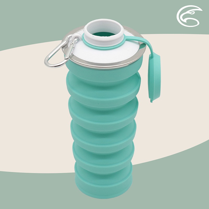 ADISI 隨身折疊水瓶 500ml AS24104 天空藍 折疊水杯 隨身杯 環保杯 OUTDOOR NICE-細節圖4