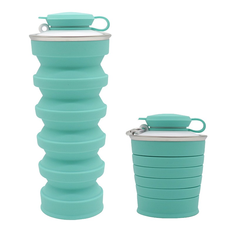 ADISI 隨身折疊水瓶 500ml AS24104 天空藍 折疊水杯 隨身杯 環保杯 OUTDOOR NICE-規格圖4