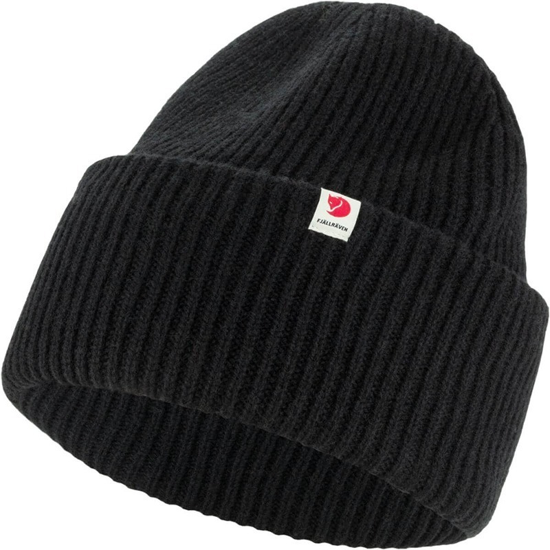 FJALLRAVEN Heavy Beanie 羊毛保暖帽 黑色 12100006 羊毛帽 OUDTOOR NICE-細節圖2