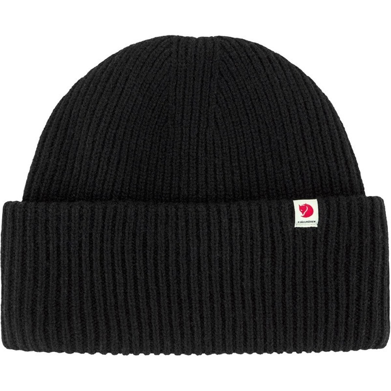 FJALLRAVEN Heavy Beanie 羊毛保暖帽 黑色 12100006 羊毛帽 OUDTOOR NICE-細節圖3