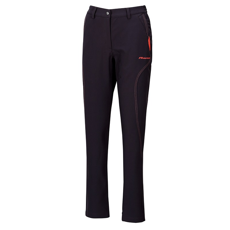 維特FIT 女款防潑水四面彈性三季褲 OW2802 褐色 休閒長褲 窄管褲 登山露營 OUTDOOR NICE-細節圖2