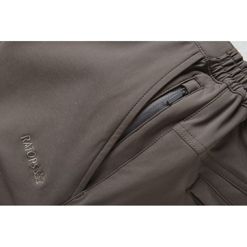 瑞多仕RATOPS 男款彈性THERMOLITE休閒長褲 多口袋款 DA3722 暗棕色 OUTDOOR NICE-細節圖4