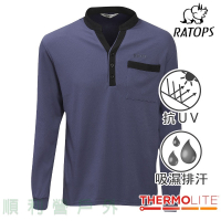瑞多仕RATOPS 男款THERMOLITE保暖排汗衣 青金藍 DB6106 Y字領T恤 OUTDOOR NICE