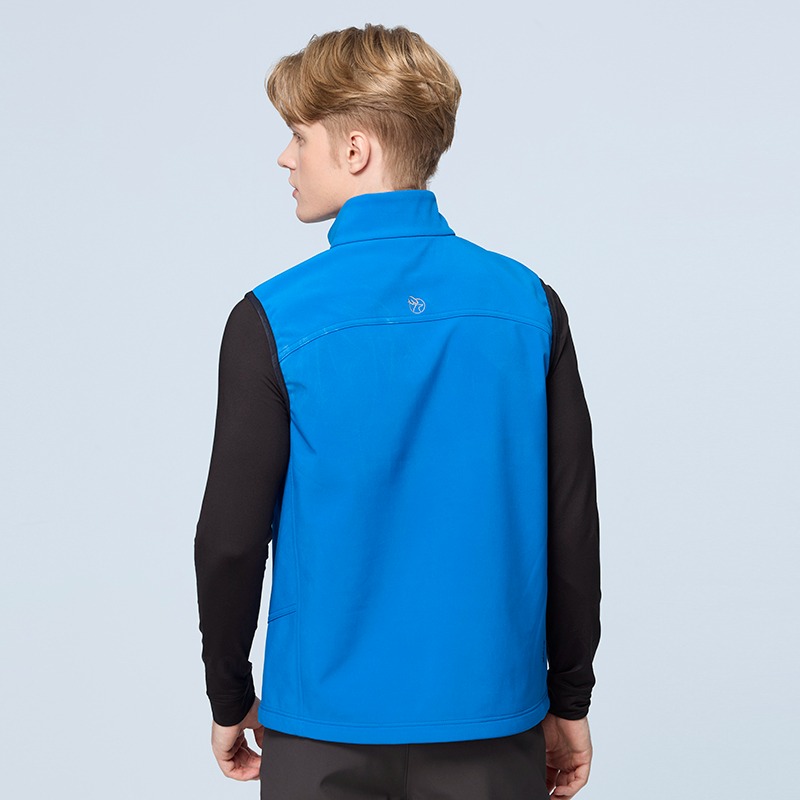 荒野WILDLAND 男款防風防潑保暖機能背心 0B22706 寶藍色 軟款背心 保暖背心 OUTDOOR NICE-細節圖5