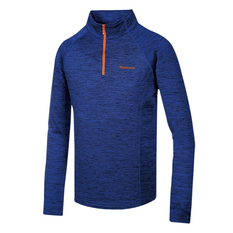 山林MOUNTNEER 男款雲彩針織保暖上衣 22P15 藍色 刷毛衣 保暖衣 中層衣 運動 OUTDOOR NICE-細節圖2