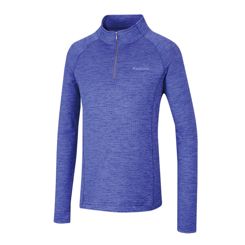 山林MOUNTNEER 男款雲彩針織保暖上衣 22P15 藍紫色 刷毛衣 保暖衣 中層衣 運動 OUTDOOR NICE-細節圖2