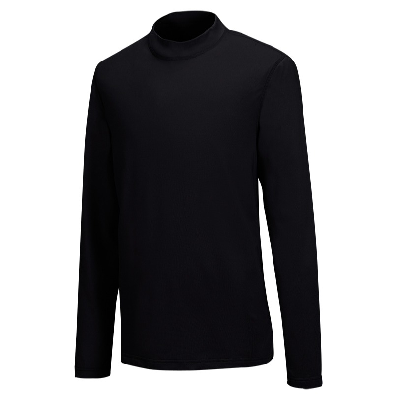 山林MOUNTNEER 男款遠紅外線保暖衣 黑色 32K61 立領 衛生衣 內衣 發熱衣 OUTDOOR NICE-細節圖2