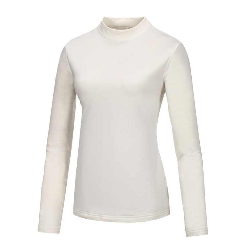 山林MOUNTNEER 女款遠紅外線保暖衣 米白色 32K62 衛生衣 立領 內衣 發熱衣 OUTDOOR NICE-細節圖2