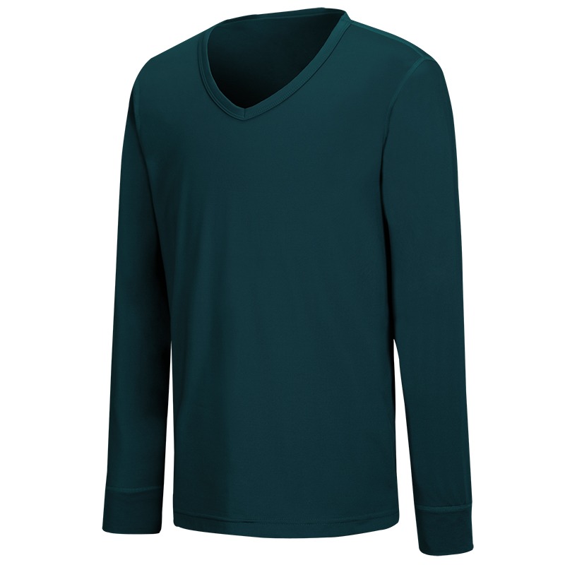 山林MOUNTNEER 男款V領遠紅外線保暖衣 海藍色 32K65 衛生衣 內衣 發熱衣 OUTDOOR NICE-細節圖2