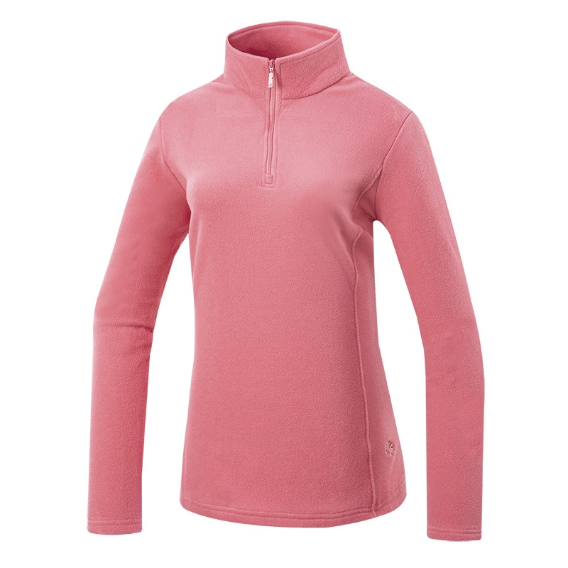 山林MOUNTNEER 女款刷毛保暖上衣 52F02 深粉紅 厚刷毛上衣 中層衣 蓄熱保暖 OUTDOOR NICE-細節圖2