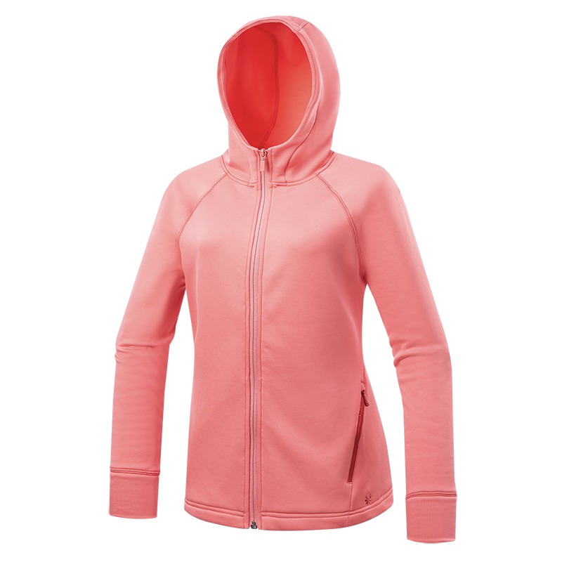 山林MOUNTNEER 女款四彈針織保暖連帽外套 52J06 深粉紅 刷毛外套 保暖外套 OUTDOOR NICE-細節圖2