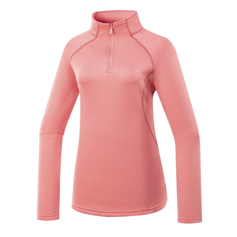 山林MOUNTNEER 女款四彈針織保暖上衣 52P10 深粉紅 彈性 保暖 中層衣 刷毛衣 OUTDOOR NICE-細節圖2