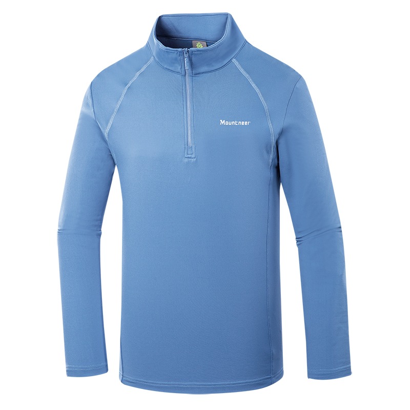 山林MOUNTNEER 男款Polygiene抗菌保暖衣 52P11 藍紫 中層衣 吸濕排汗 OUTDOOR NICE-細節圖2