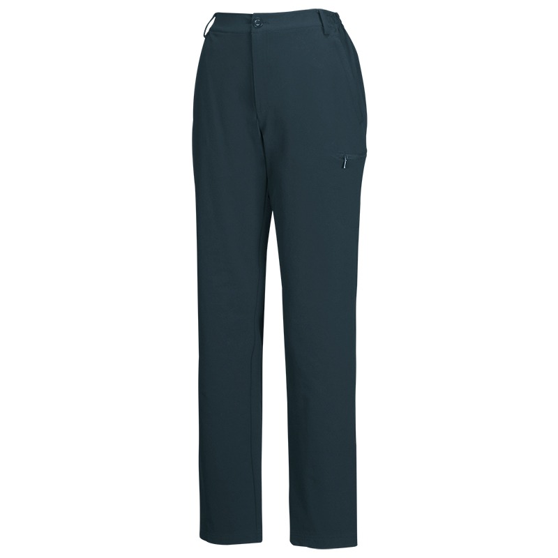 山林MOUNTNEER 女款四向彈性保暖小直筒褲 M12S08 深灰藍 側口袋 內磨毛 四彈 OUTDOOR NICE-細節圖2