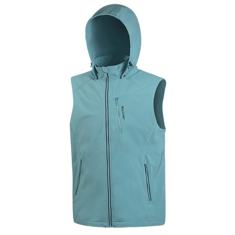山林MOUNTNEER 男款輕量防風SOFT SHELL背心 M12V01 碧綠 保暖軟殼背心 OUTDOOR NICE-細節圖2