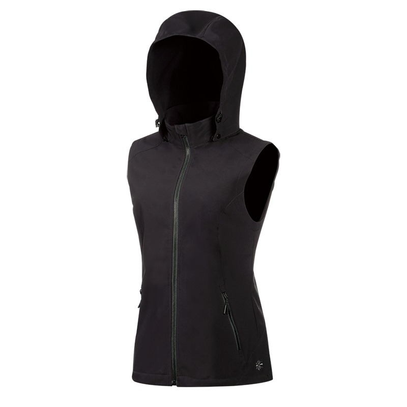 山林MOUNTNEER 女款輕量防風SOFT SHELL背心 M12V02 黑色 保暖軟殼背心 OUTDOOR NICE-細節圖2