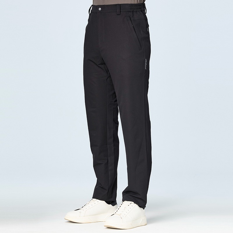 荒野WILDLAND 男款生態彈性直筒機能褲 0B22330 印黑色 休閒褲 上班褲 工作褲 OUTDOOR NICE-細節圖2