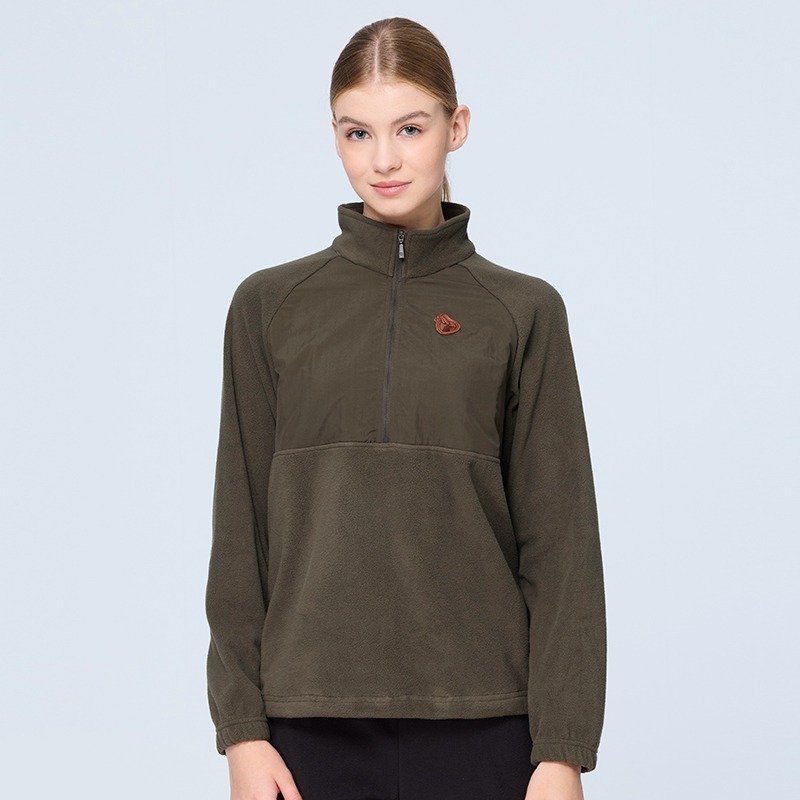 荒野WILDLAND 中性彈性PILE拼接保暖機能上衣 0B22505 忘憂森森 刷毛保暖衣 OUTDOOR NICE-細節圖2