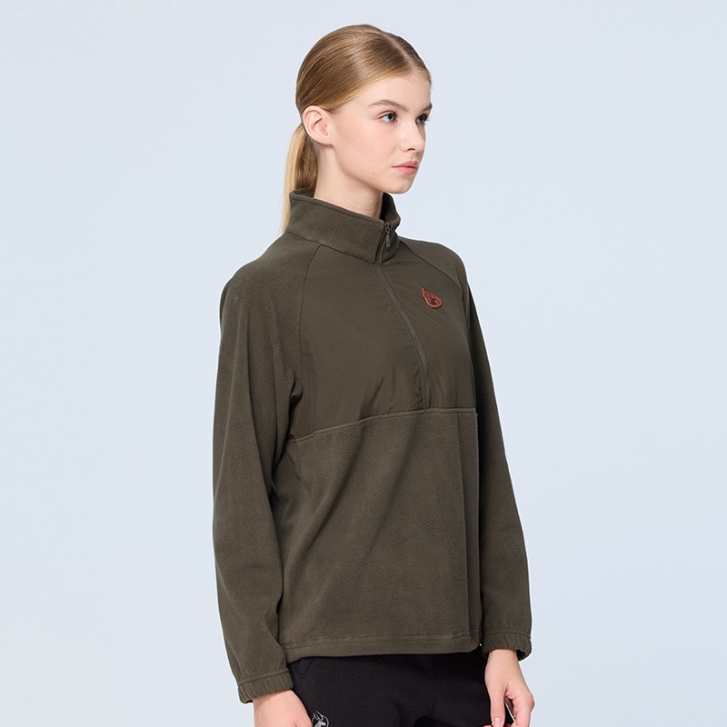 荒野WILDLAND 中性彈性PILE拼接保暖機能上衣 0B22505 忘憂森森 刷毛保暖衣 OUTDOOR NICE-細節圖3