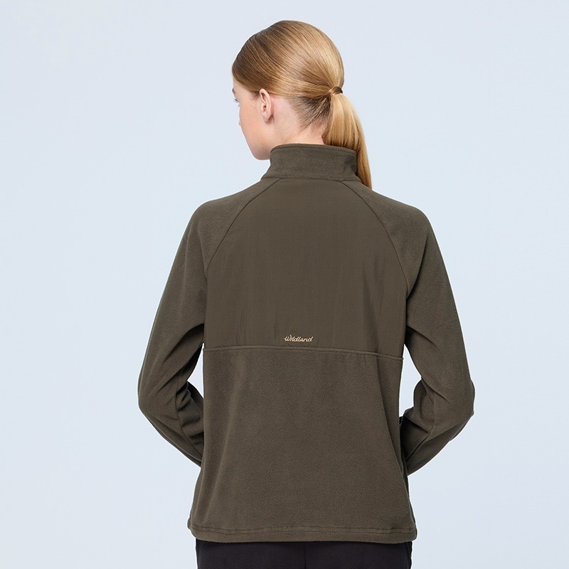 荒野WILDLAND 中性彈性PILE拼接保暖機能上衣 0B22505 忘憂森森 刷毛保暖衣 OUTDOOR NICE-細節圖4