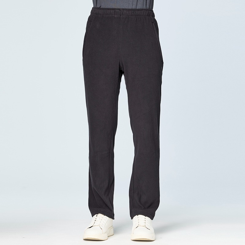 荒野WILDLAND 男款彈性PILE刷毛保暖長褲 W2536 黑色 刷毛褲 居家褲 雙刷長褲 OUTDOOR NICE-細節圖3