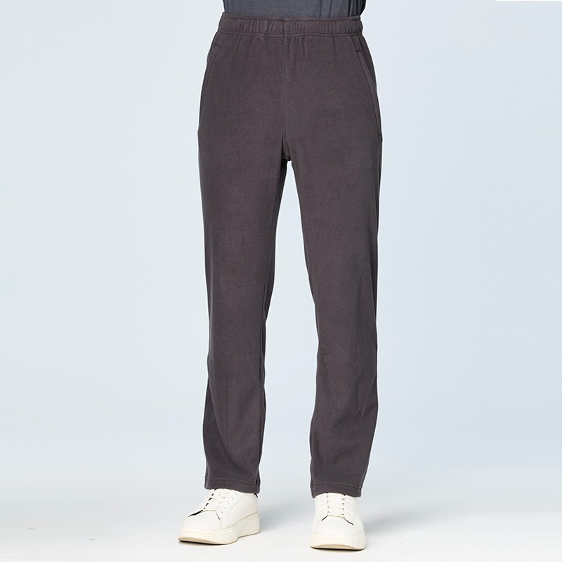 荒野WILDLAND 男款彈性PILE刷毛保暖長褲 W2536 深霧灰 居家褲 雙刷長褲 OUTDOOR NICE-細節圖3