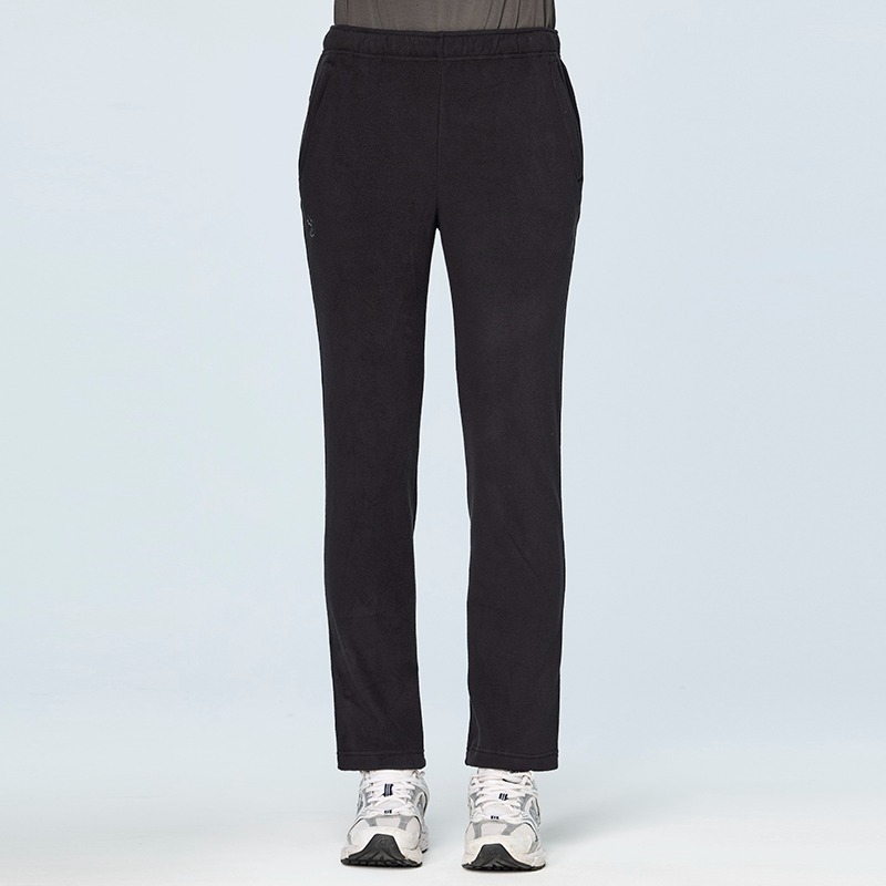 荒野WILDLAND 女款彈性PILE刷毛保暖長褲 W2535 黑色 刷毛褲 居家褲 雙刷長褲 OUTDOOR NICE-細節圖3