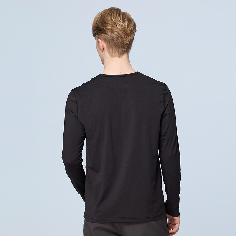 荒野WILDLAND 男Super hot石墨烯圓領保暖衣 W2686 黑色 衛生衣 輕量保暖 OUTDOOR NICE-細節圖4