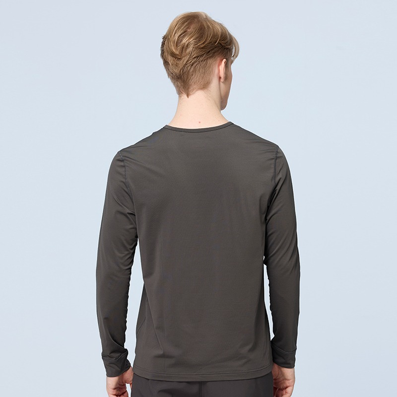 荒野WILDLAND 男Super hot石墨烯圓領保暖衣 W2686 石墨灰 衛生衣 內衣 OUTDOOR NICE-細節圖4